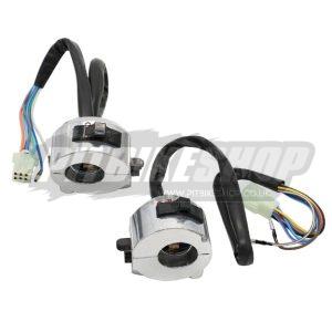 Dual Cafe Racer Bar Control - Lights Horn Turn Electric Start