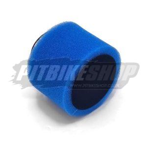 Air Filter - Twin Foam - Straight - Blue - 45mm