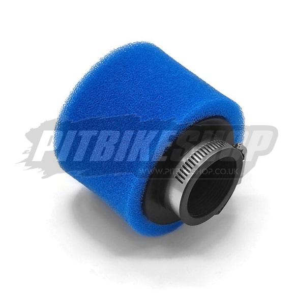 Air Filter - Twin Foam - Straight - Blue - 42mm - Image 2
