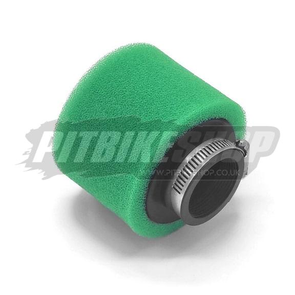 Air Filter - Twin Foam - Straight - Green - 35mm - Image 2