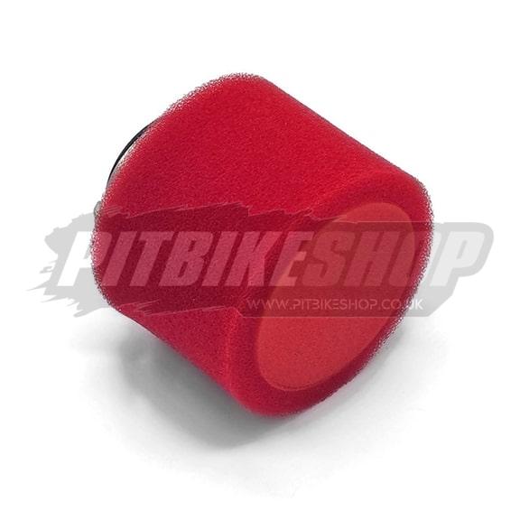 Air Filter - Twin Foam - Straight - Red - 35mm