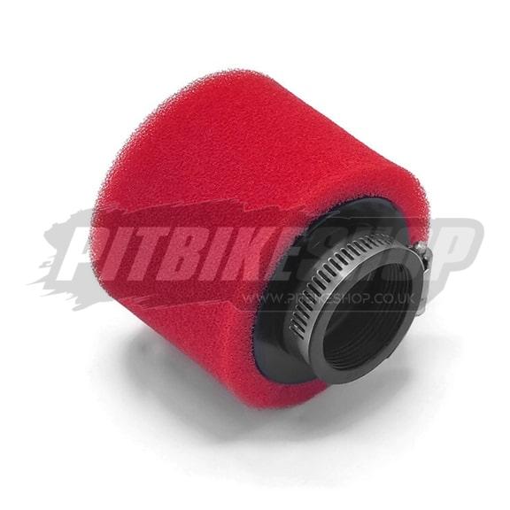 Air Filter - Twin Foam - Straight - Red - 35mm - Image 2