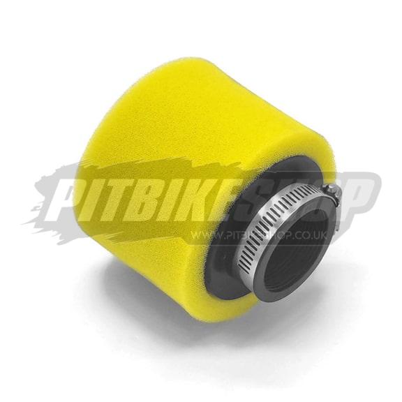 Air Filter - Twin Foam - Straight - Yellow - 42mm - Image 2