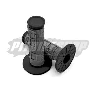Handlebar Grips - Half Waffle - Grey/Black