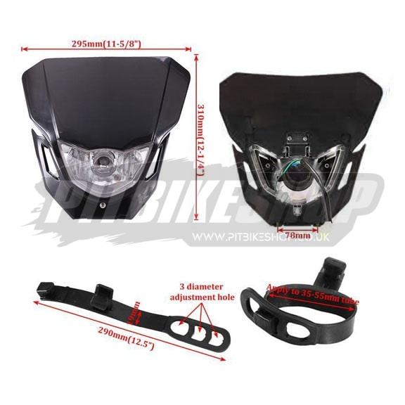 CRF Style Headlight Black - Image 3
