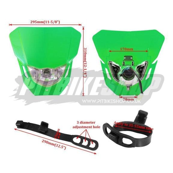 CRF Style Headlight Green - Image 3