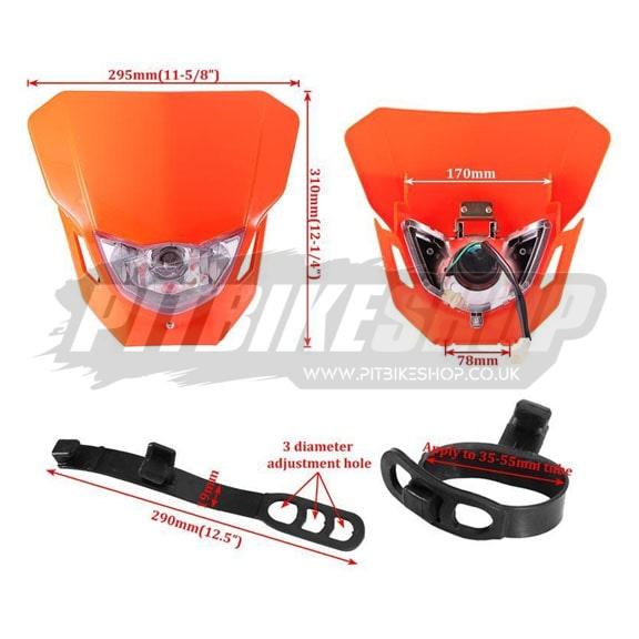 CRF Style Headlight Orange - Image 3