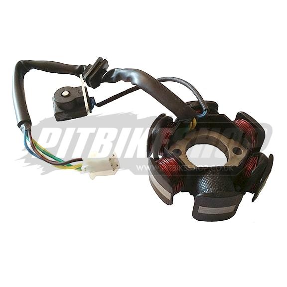 Stator Coil - 50cc-125cc - E/Start - Bottom Mounted - Runs Lights