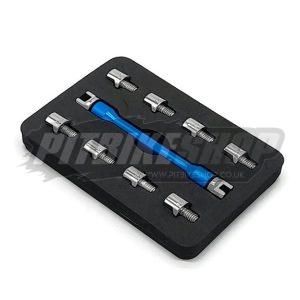 Motorcycle Spoke Wrench Set - Blue