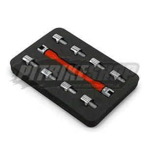 Motorcycle Spoke Wrench Set - Red