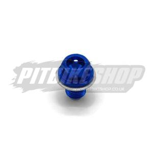 Oil Sump Bolt - Drilled - Magnetic - Blue