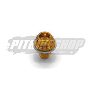 Oil Sump Bolt - Drilled - Magnetic - Gold