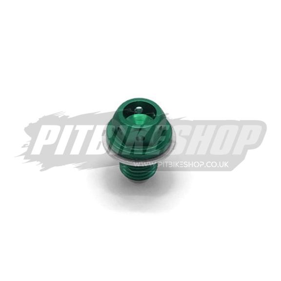 Oil Sump Bolt - Drilled - Magnetic - Green