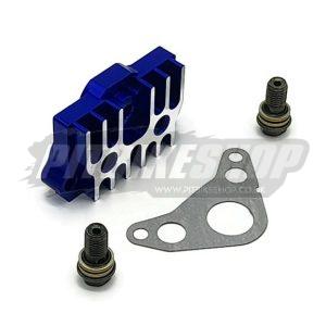 Oil Cooler Take Off Plate - CNC - Blue