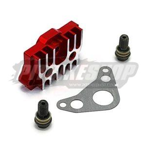 Oil Cooler Take Off Plate - CNC - Red