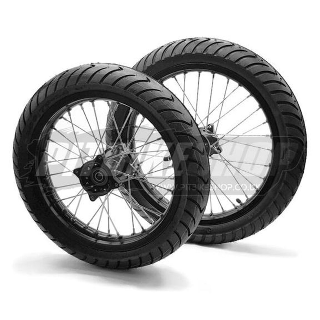 2x BLYGO Black 19x7.00-8 Front Wheel Rims – 8" Inch 4 Stud – For Quad / Dirt Bike / Scooter – PB02-D